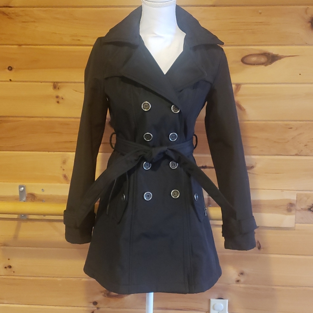 Trench coat rain jacket with belt
